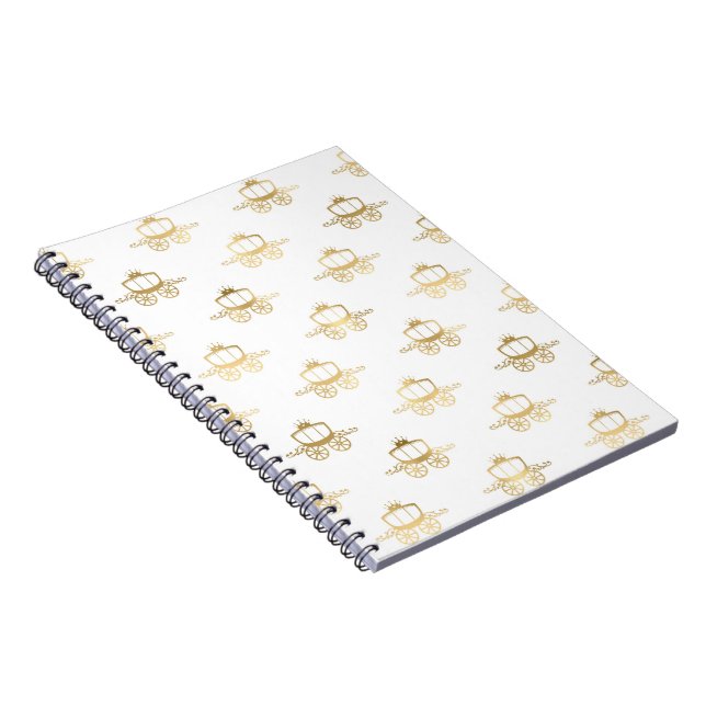 Cuaderno Coches Dorados Cenicienta Princesa Real Magia (Lado Derecho)