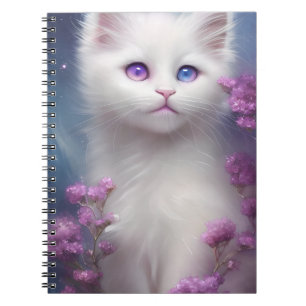 CUADERNO COCINA BLANCA DE FLUJO CUIDADA CON FLORES ROJOS