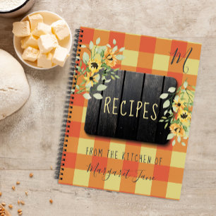 Cuaderno Cocina de cocina retro de organizador de recetas r