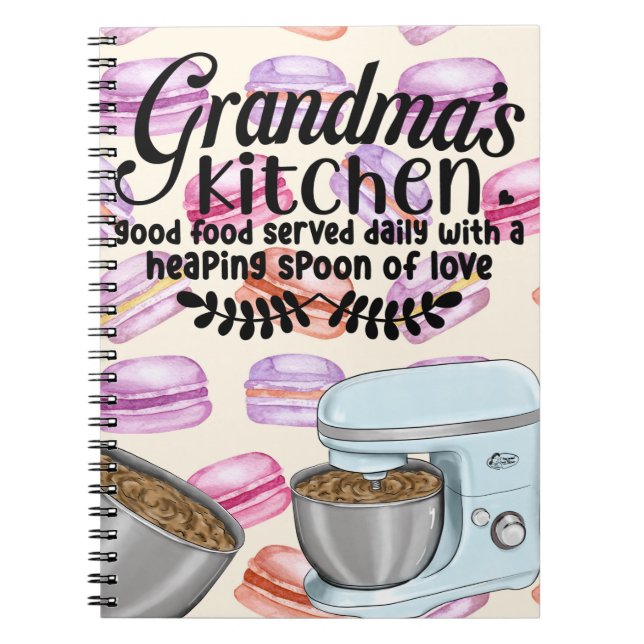Cuaderno Cocina de la abuela servida todos los días con él (Frente)