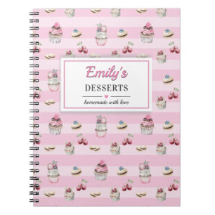 Cuaderno Cocina de recetas en blanco y dulces panaderos