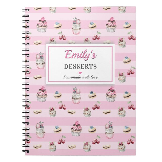 Cuaderno Cocina de recetas en blanco y dulces panaderos (Frente)