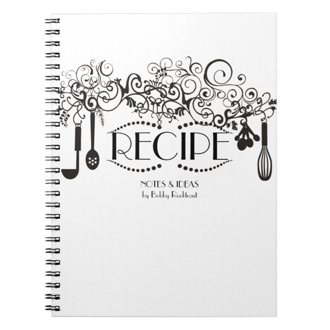 Cuaderno Cocina gastronómica elaborada por un chef elegante (Frente)
