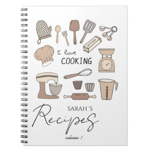 Cuaderno Cocina moderna de cocina con Personalizado receta