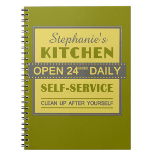 Cuaderno Cocina - nombre personalizado - portátil