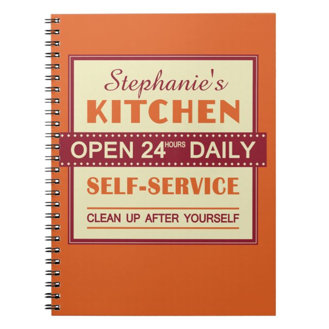 Cuaderno Cocina - nombre personalizado - portátil (Frente)