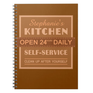 Cuaderno Cocina - nombre personalizado - portátil