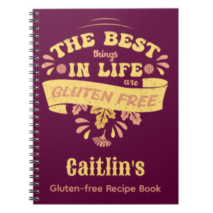 Cuaderno Cocina personalizada sin gluten Celiac Celíaca