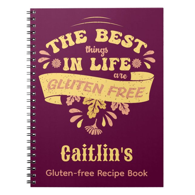 Cuaderno Cocina personalizada sin gluten Celiac Celíaca (Frente)
