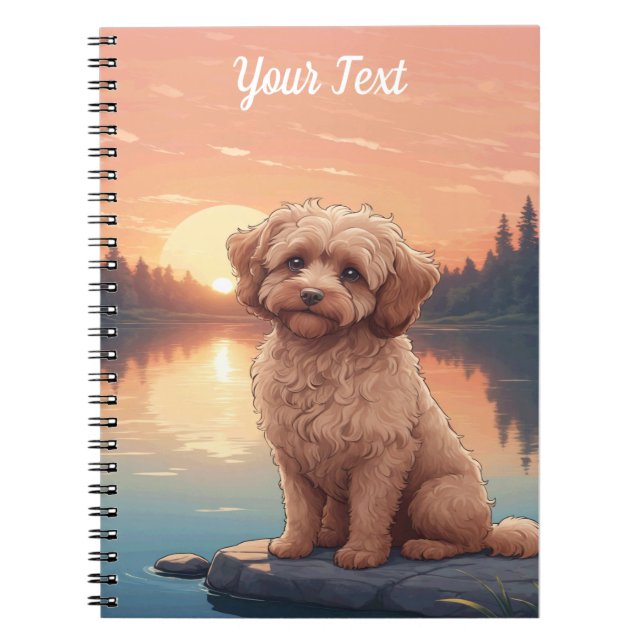 Cuaderno Cockapoo junto al lago (Frente)