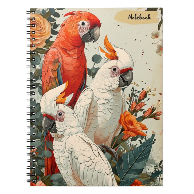 Cuaderno Cockatoos vintage (Frente)