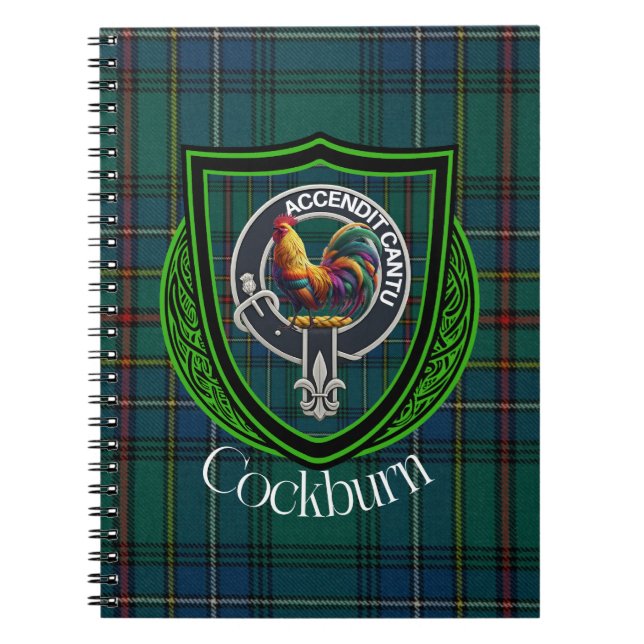 Cuaderno Cockburn Scottish Clan Tartan & Crest (Frente)
