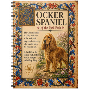 Cuaderno Cocker Spaniel, Arte de Bestiario Medieval