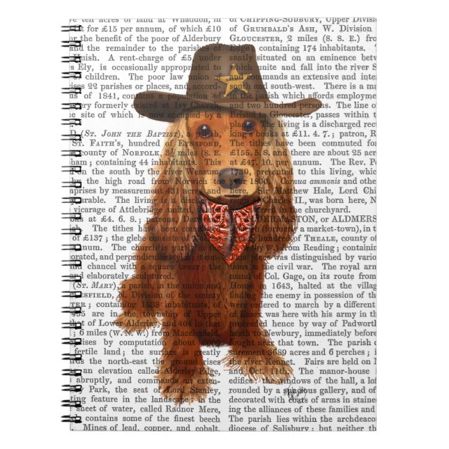Cuaderno Cocker Spaniel Cowboy 2 (Frente)