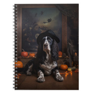 Cuaderno Cocker Spaniel Inglés Calabazas Halloween Espeluzn