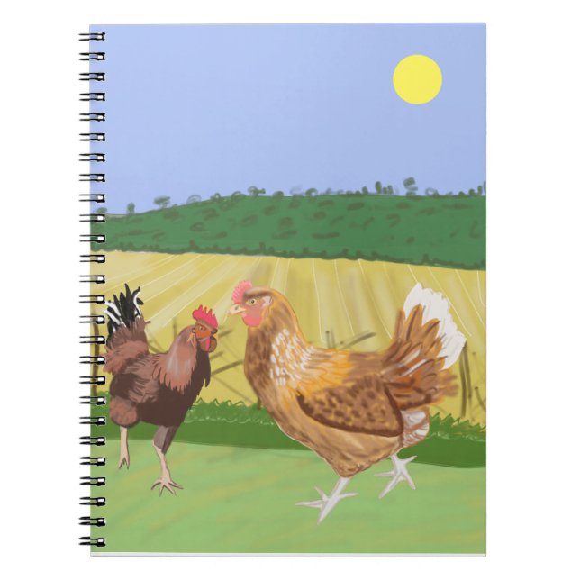Cuaderno Cockerel y pollo (Frente)
