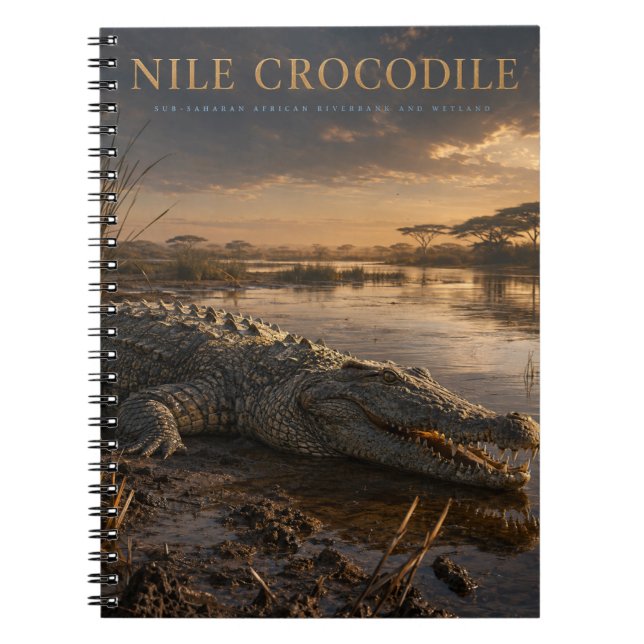 Cuaderno Cocodrilo del Nilo Río Africano ANIMALES (Frente)