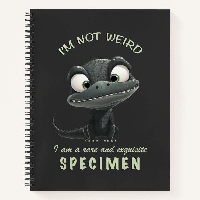 Cuaderno Cocodrilo No soy raro, soy raro y exquisito (Anverso)
