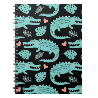 Cuaderno Cocodrilos personalizados, lindo patrón sin costur