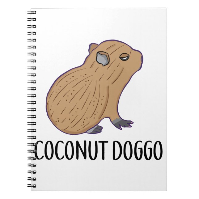 Cuaderno Coconut Doggo Capybara Cute Meme Kawaii Baby (Frente)