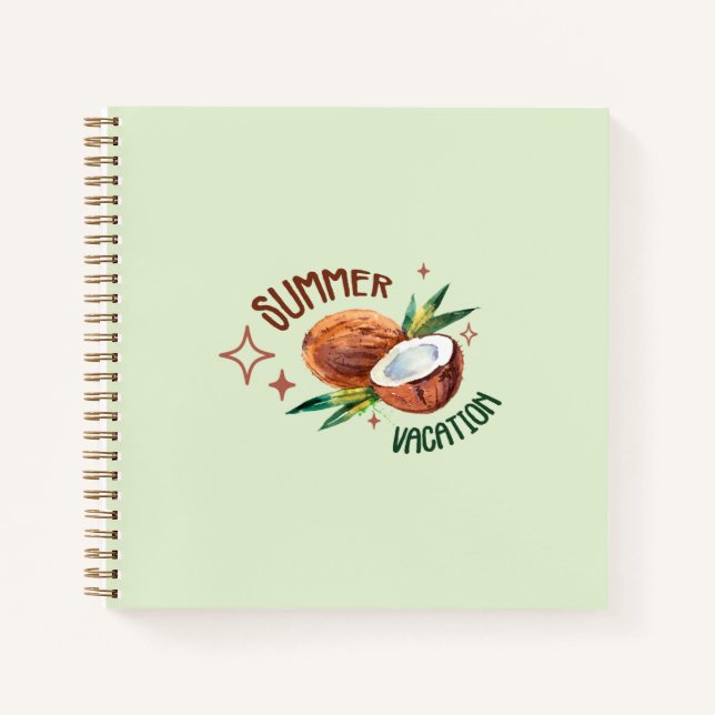 Cuaderno coconut minimal tropical aesthetic summer (Anverso)