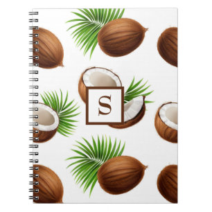 Cuaderno Cocos de Hawái Monograma Tropical