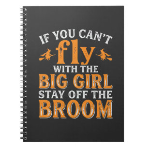Cuaderno Cocotero de niña grande cita de bruja de Halloween