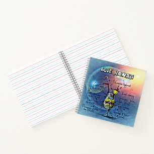 Cuaderno Cóctel azul hawaiano (#1 de 12 conjuntos de receta
