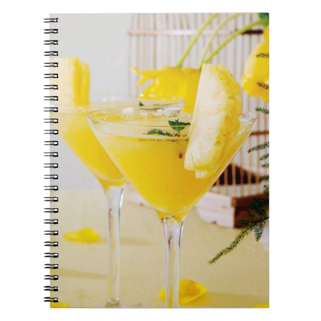 Cuaderno Cóctel de Fresca de piña y jengibre (Frente)