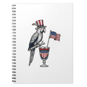 Cuaderno Cóctel de loro patriótico diseño vectorial vintage