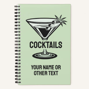 Cuaderno Cóctel de texto de personalizado