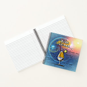 Cuaderno Cóctel Pina Colada (#5 de 12 paquetes de recetas p