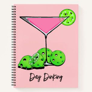 Cuaderno Cóctel rosado como de baño de día, extremidades de