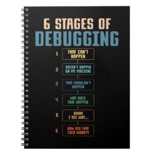 Cuaderno Codificación Humor Depuración Programación Bug Cod