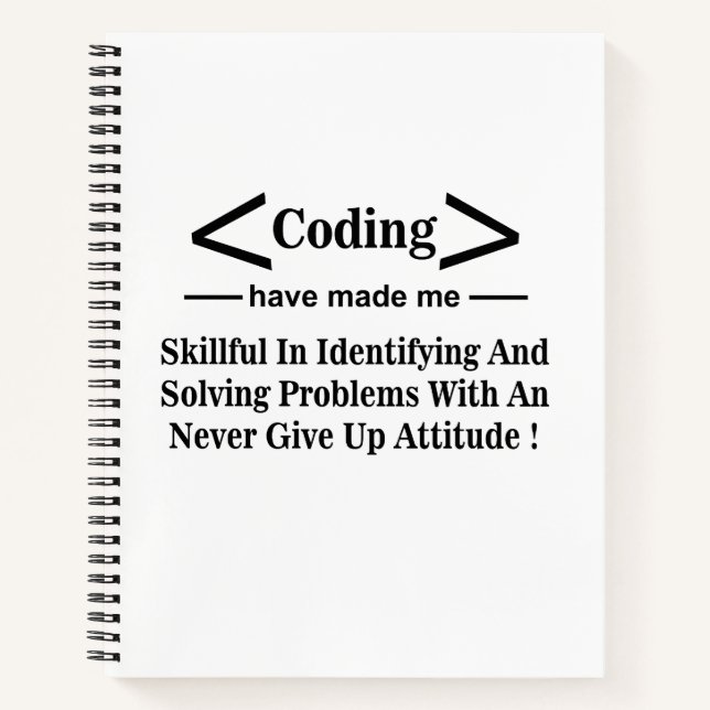 Cuaderno Codificación Programador Desarrollador Programador (Anverso)