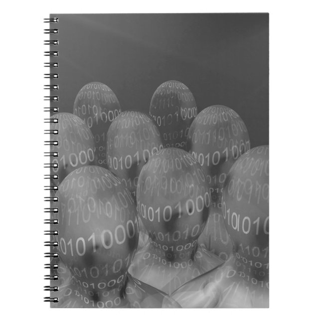 Cuaderno código binario, man y comunicaciones digitales. (Frente)