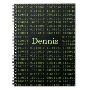 Cuaderno Código binario personalizado
