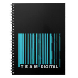 Cuaderno Código de barras digital de equipo para nerds