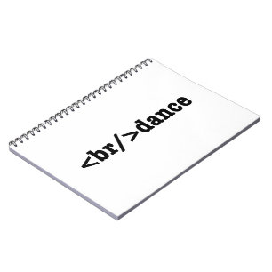 Cuaderno código HTML de interrupción