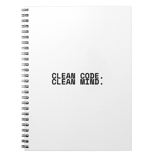 Cuaderno Código Limpio Mente Minimalista Industrial  (Frente)