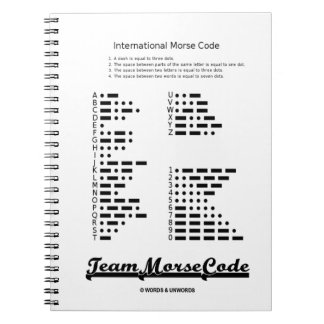 Cuaderno Código Morse de equipo (puntos de comunicación y g
