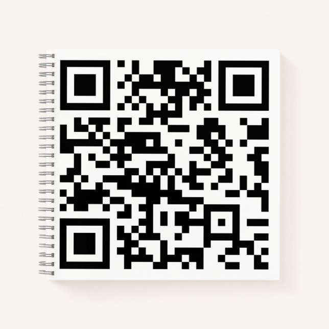 Cuaderno Código QR creado instantáneamente (al ingresar su  (Anverso)