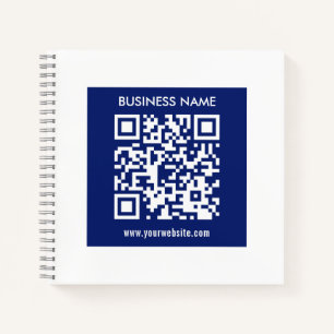 Cuaderno Código QR editable (generado al instante)   Azul M