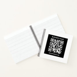 Cuaderno Código QR editable (generado al instante) | Negro