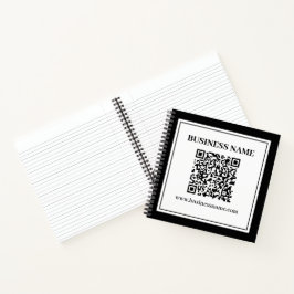 Cuaderno Código QR empresarial | Blanco y Negro