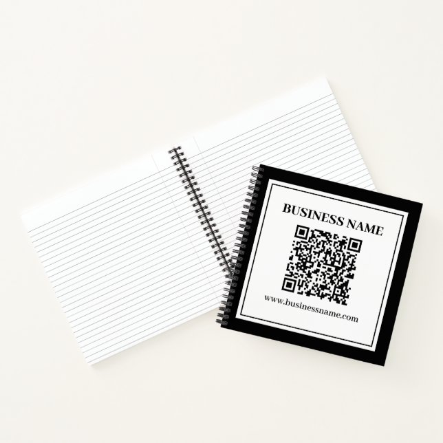 Cuaderno Código QR empresarial | Blanco y Negro (Interior)