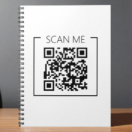 Cuaderno Código QR minimalista Escanear mi negocio