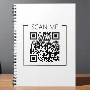 Cuaderno Código QR minimalista Escanear mi negocio