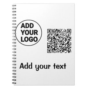 Cuaderno Código QR minimalista simple agregar logo escanear