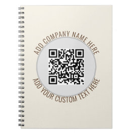 Cuaderno Código QR Oficina Escuela Minimalista Simple